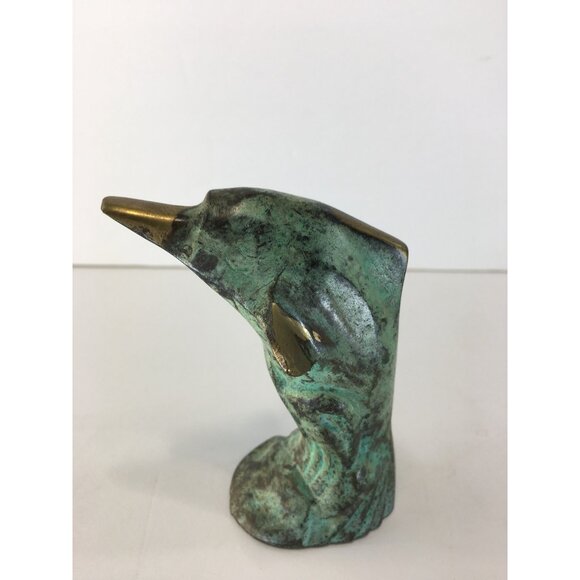 Vintage Solid Bronze Dolphins Figurines Sculptures Statue Home Decor - Set of 2 - Picture 8 of 16